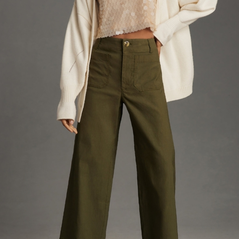 Maeve Colette Crop in Olive 33T